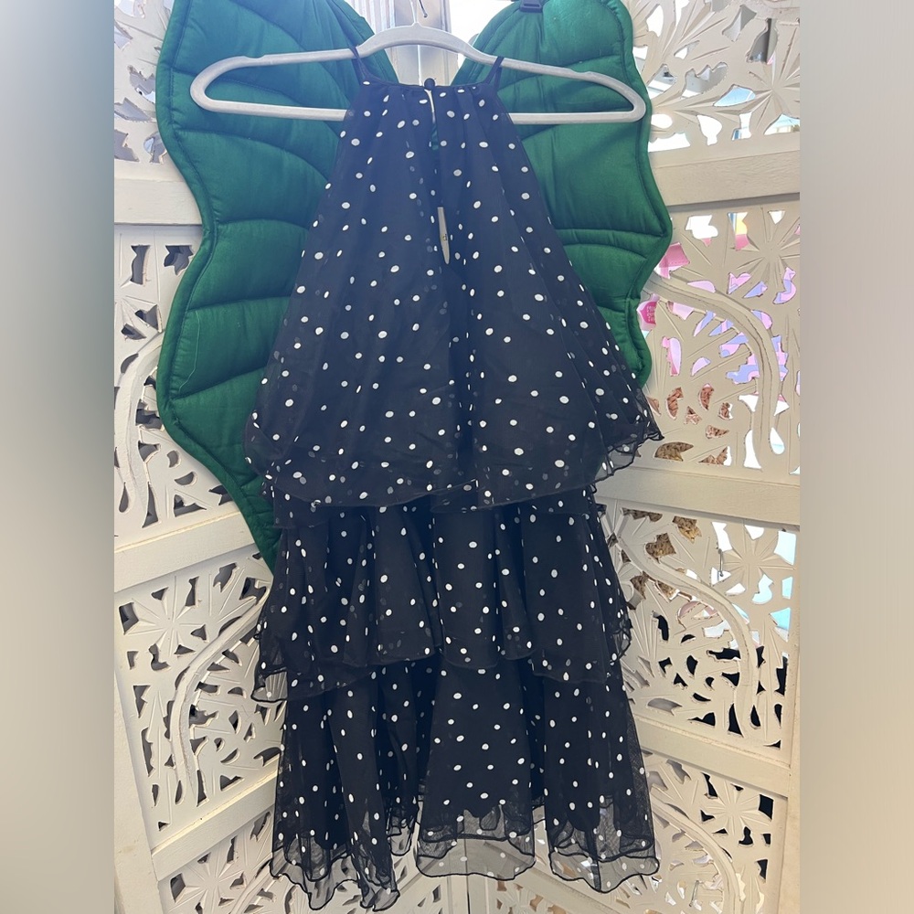 NWT Kate Spade X Target collab black and white mesh polka dot mini dress. Size M - Picture 7 of 7